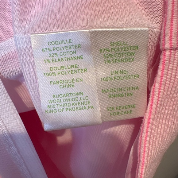 Lilly Pulitzer Tisbury Sleevless Pink Seersucker V-Neck Ruffle Dress Size S - Picture 9 of 9